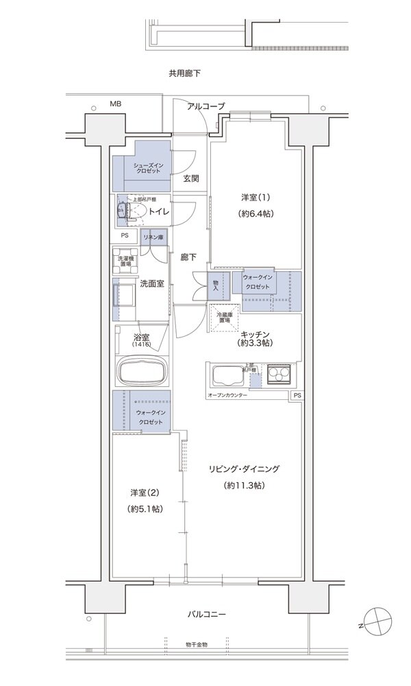 シエリアシティ ナゴヤドーム前矢田 間取り WN type