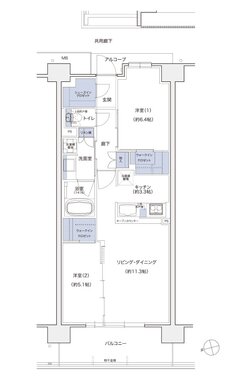 シエリアシティ ナゴヤドーム前矢田 間取り WN type