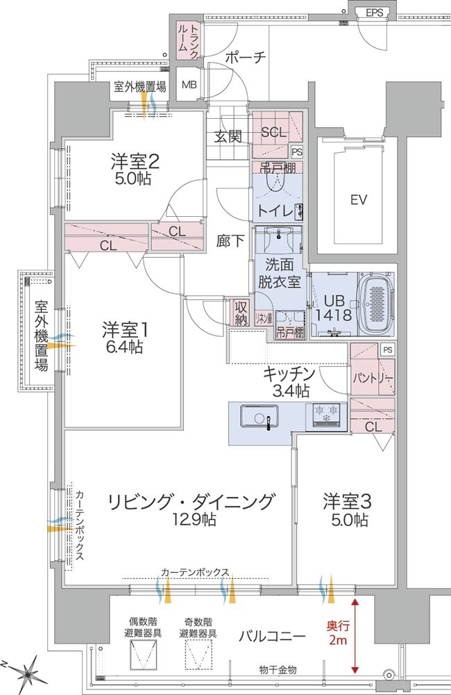 ビバシティネクスト文教 間取り AI type