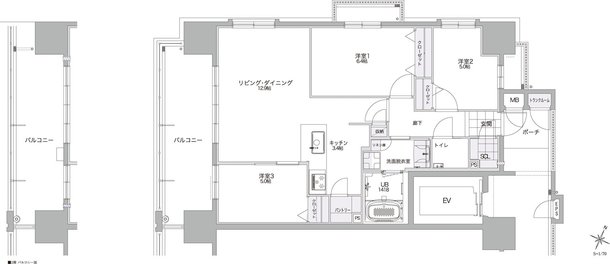 ビバシティネクスト文教 間取り AI type
