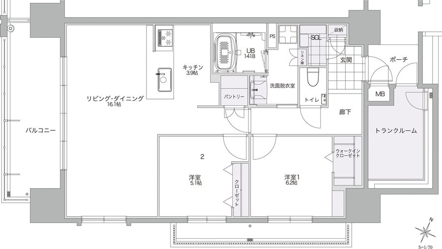 ビバシティネクスト文教 間取り DI type