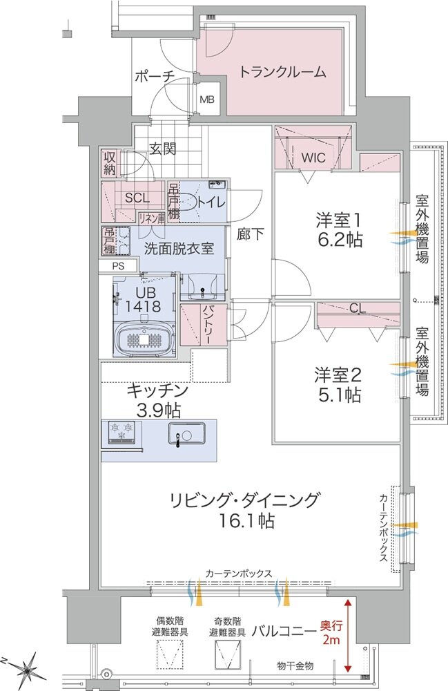 ビバシティネクスト文教 間取り DI type