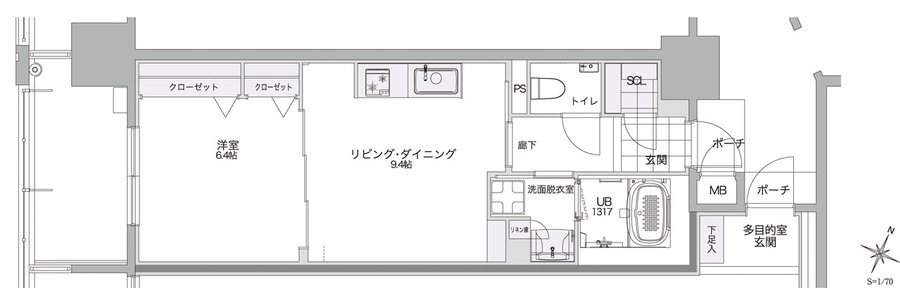 ビバシティネクスト文教 間取り EI type