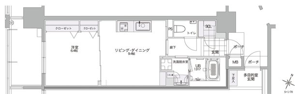ビバシティネクスト文教 間取り EI type