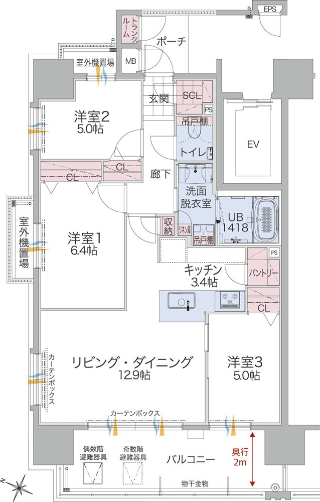 ビバシティネクスト文教 間取り AII type