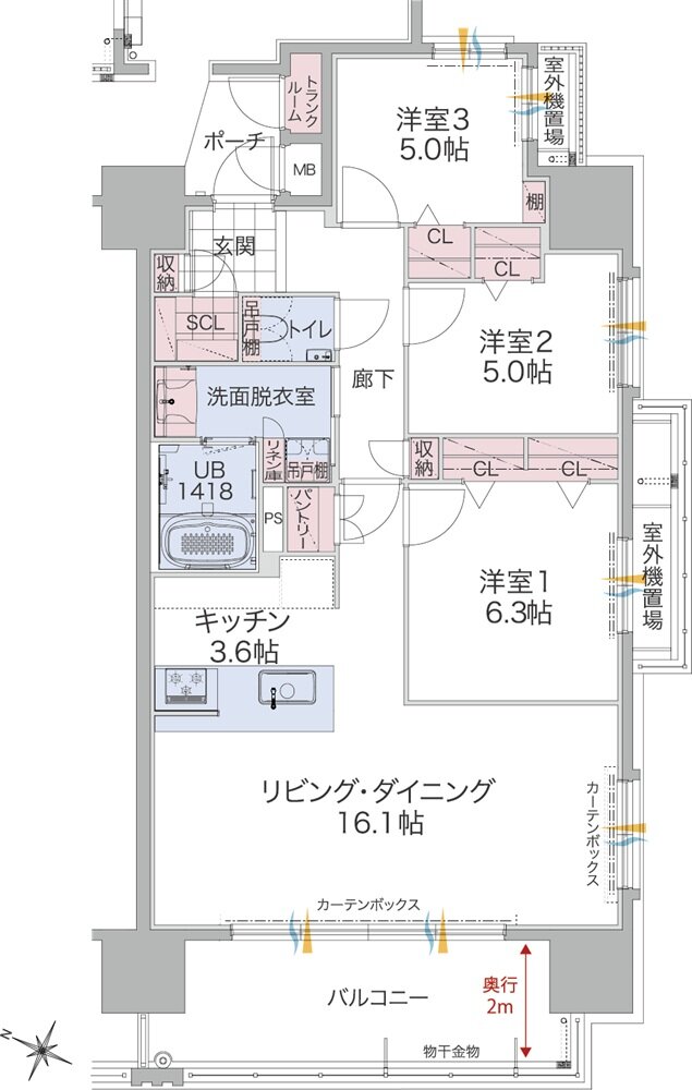ビバシティネクスト文教 間取り CII type