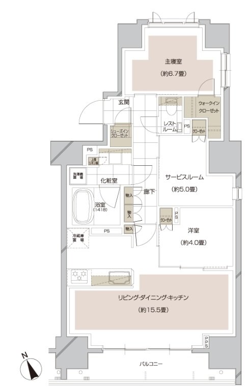 ピアース大井仙台坂Hill Top 間取り D type