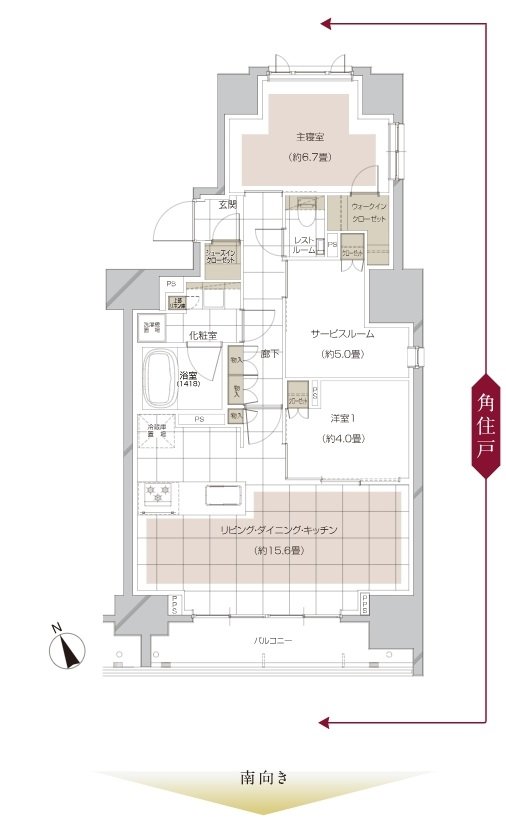 ピアース大井仙台坂Hill Top 間取り D type