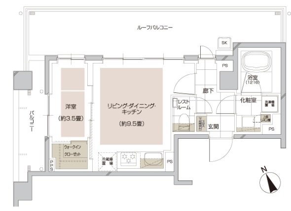 ピアース大井仙台坂Hill Top 間取り G type