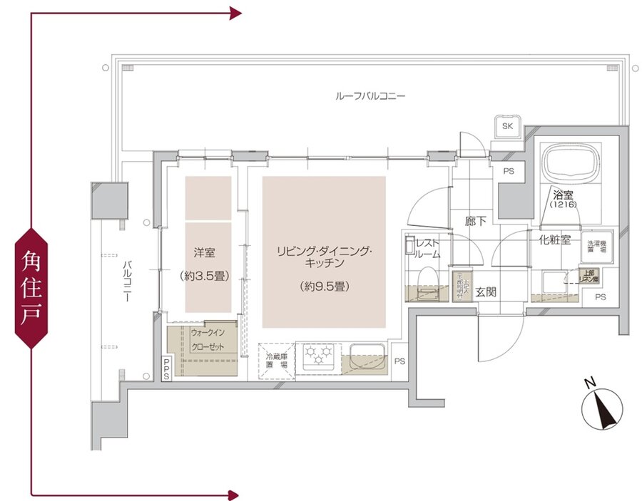 ピアース大井仙台坂Hill Top 間取り G type