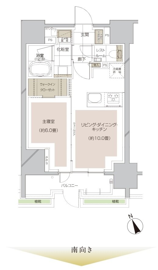 ピアース大井仙台坂Hill Top 間取り Eg type