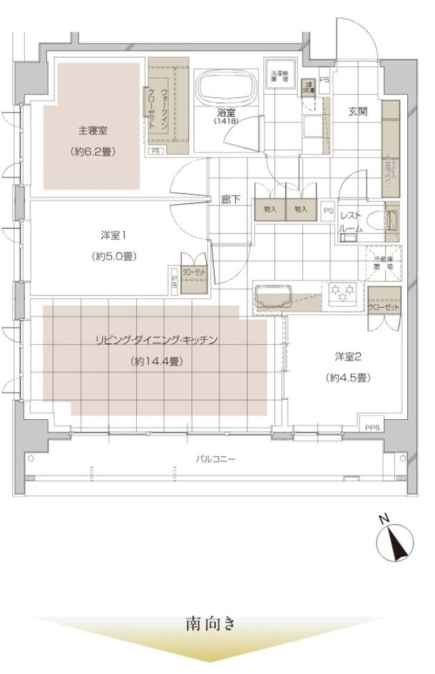 ピアース大井仙台坂Hill Top 間取り F type