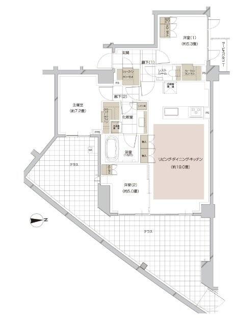 ピアース宮前平レジデンス 間取り Bg type
