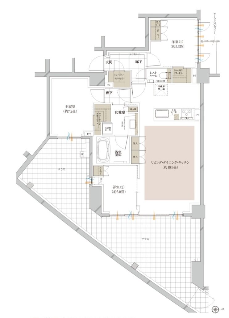 ピアース宮前平レジデンス 間取り Bg type