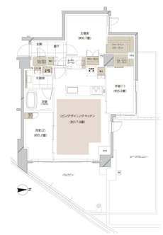 ピアース宮前平レジデンス 間取り Q type