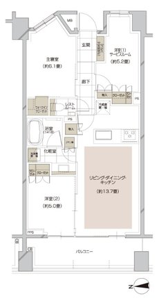 ピアース宮前平レジデンス 間取り D type