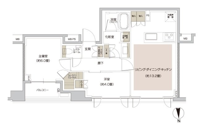 ピアース宮前平レジデンス 間取り M type