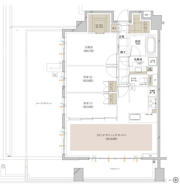 ピアース宮前平レジデンス 間取り P type