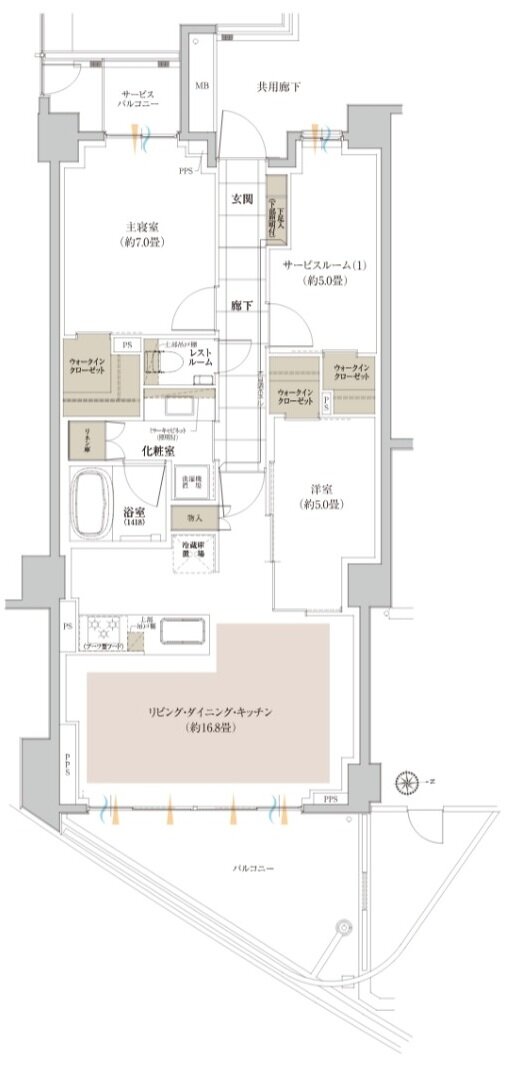 ピアース宮前平レジデンス 間取り I type