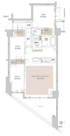 ピアース宮前平レジデンス 間取り J type