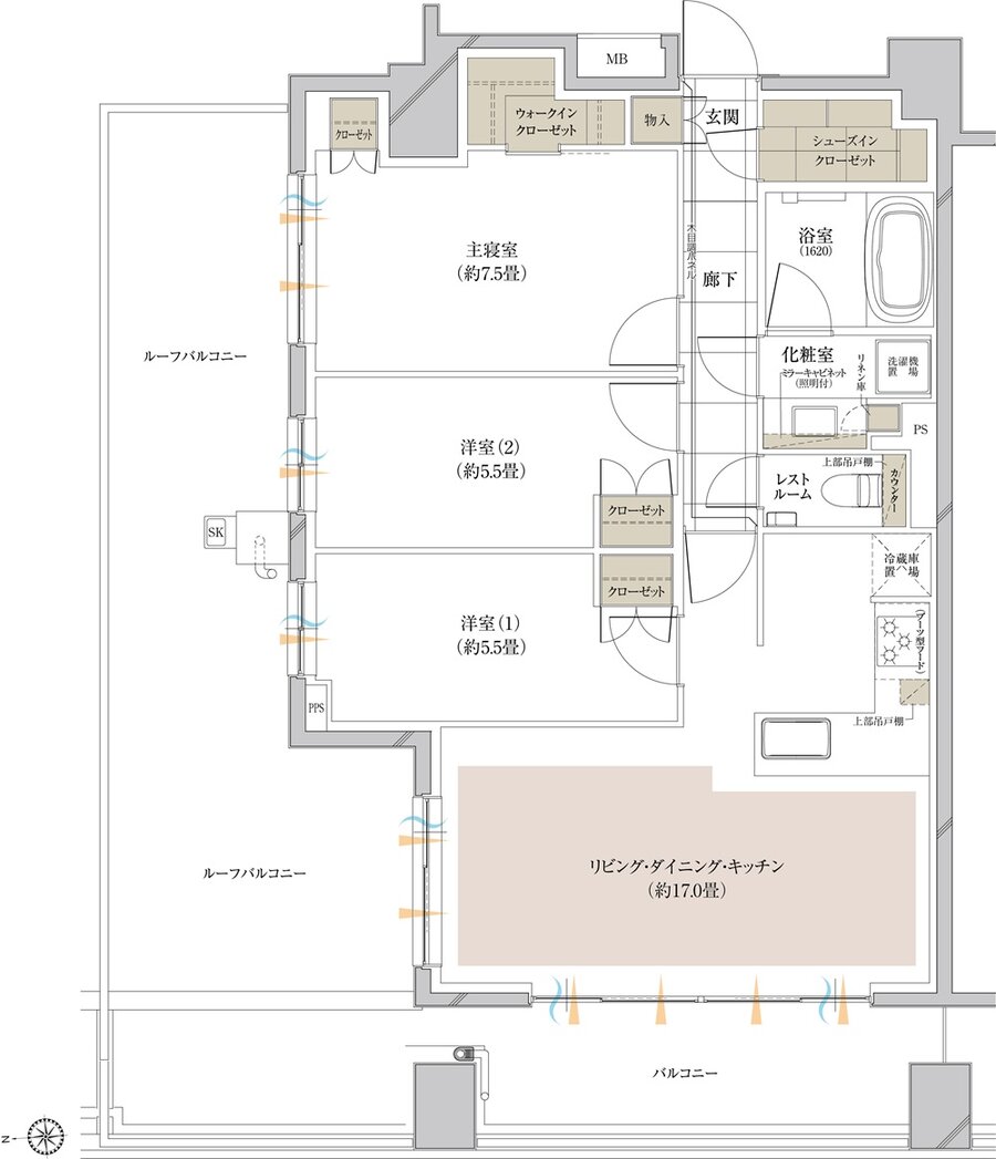 ピアース宮前平レジデンス 間取り R type［第1期2次］