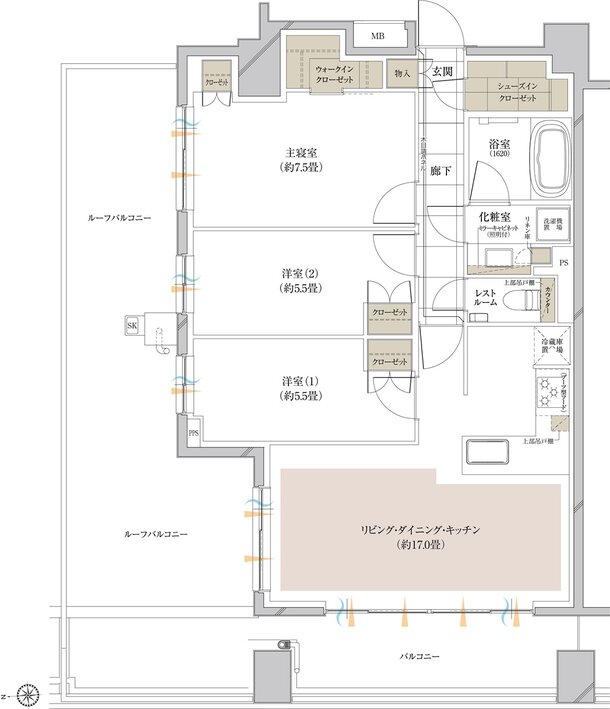 ピアース宮前平レジデンス 間取り R type［第1期2次］