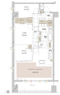ピアース宮前平レジデンス 間取り F type［第1期2次］