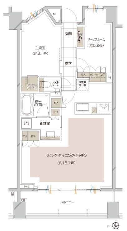 ピアース宮前平レジデンス 間取り D type［MENU］［第1期3次］