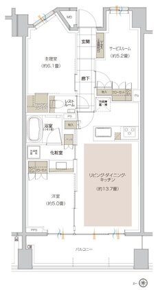 ピアース宮前平レジデンス 間取り D type