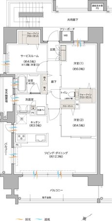 プレディア大芝パークサイド 間取り A type