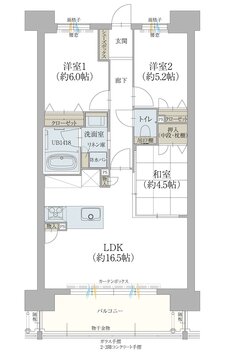 オーヴィジョン下松ザ・レジデンス 間取り B TYPE