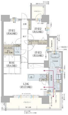 オーヴィジョン下松ザ・レジデンス 間取り F TYPE