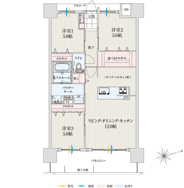 アルファステイツ桜通り十文字 間取り C type