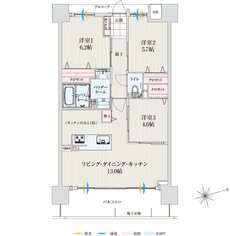 アルファステイツ桜通り十文字 間取り D type