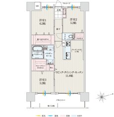 アルファステイツ桜通り十文字 間取り E type