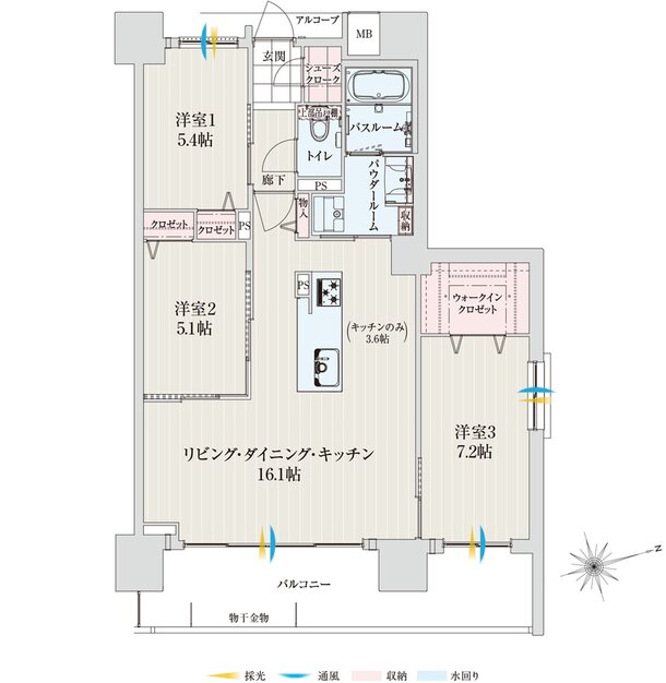 アルファステイツ桜通り十文字 間取り F type