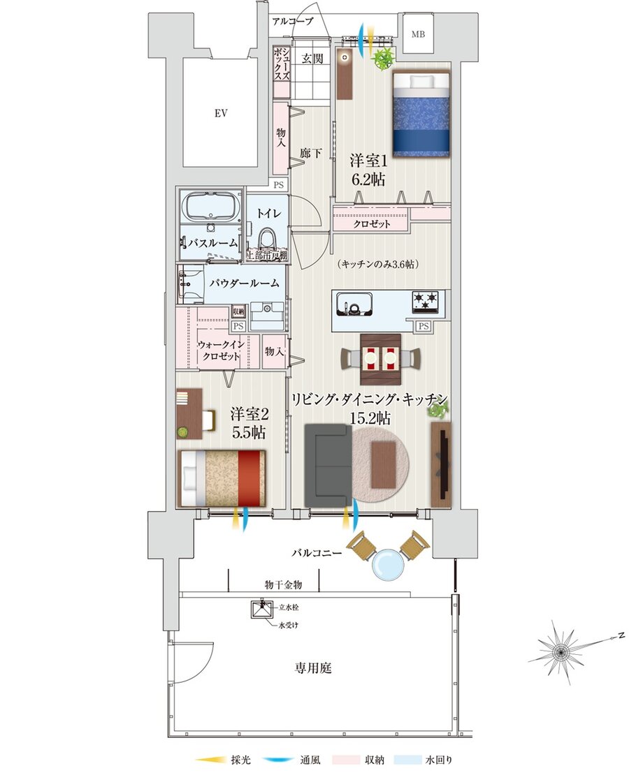 アルファステイツ桜通り十文字 間取り B1 type