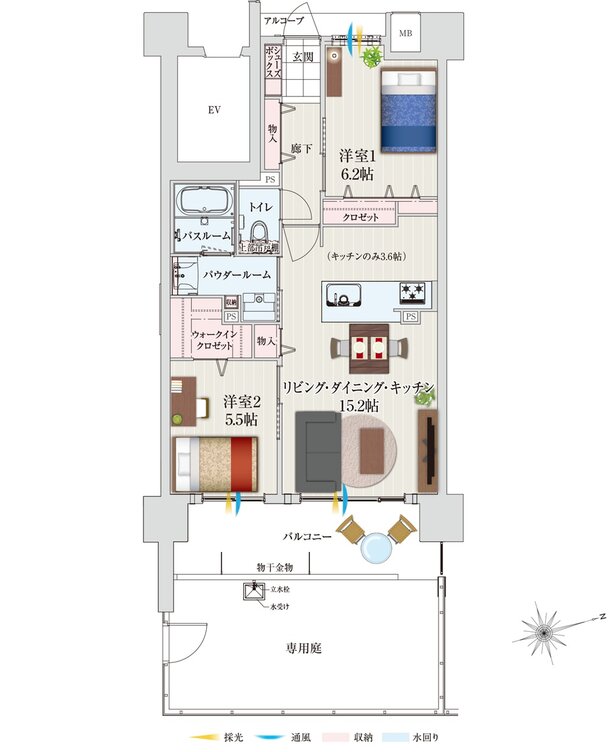 アルファステイツ桜通り十文字 間取り B1 type