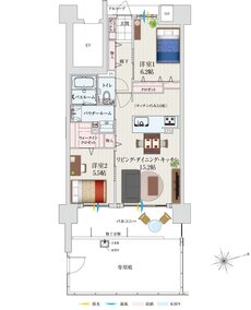 アルファステイツ桜通り十文字 間取り B1 type