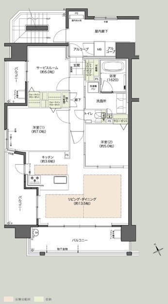 Theフローレンス比治山本町 間取り Aタイプ