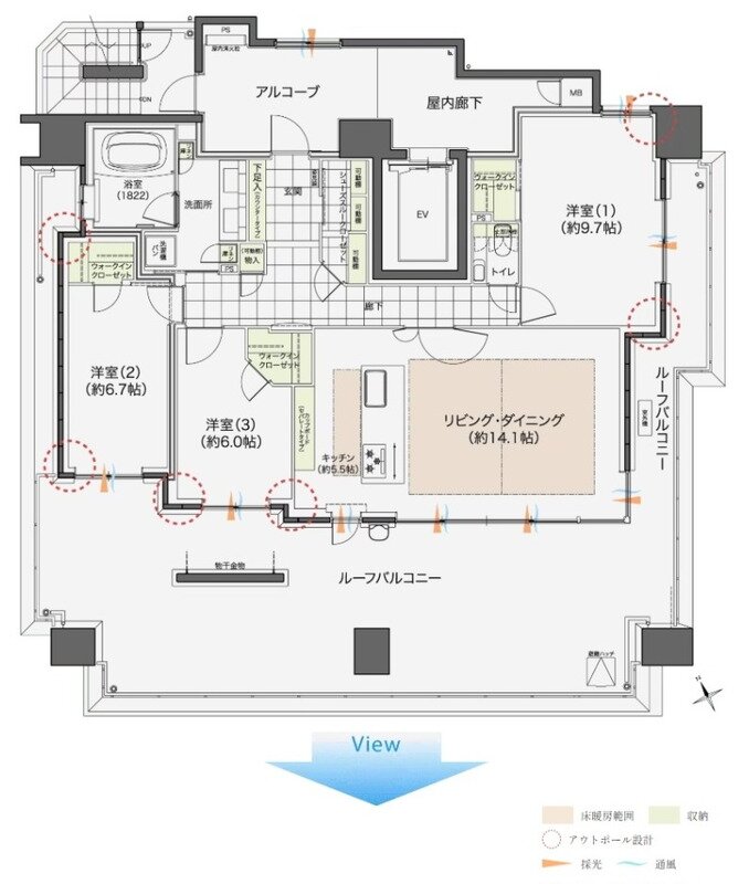 Theフローレンス比治山本町 間取り Dタイプ