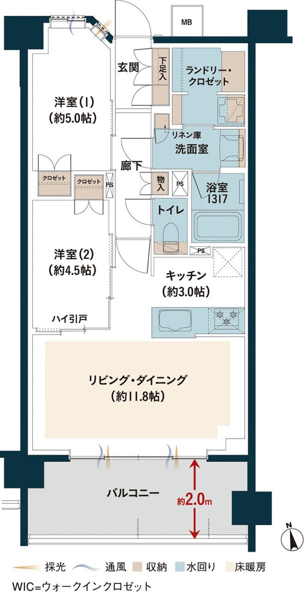 レーベン光が丘 GLOW GARDEN 間取り E type