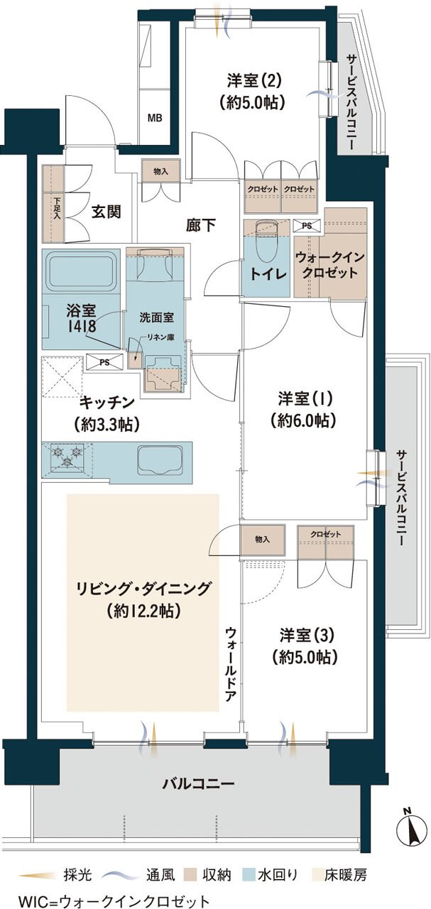 レーベン光が丘 GLOW GARDEN 間取り J type