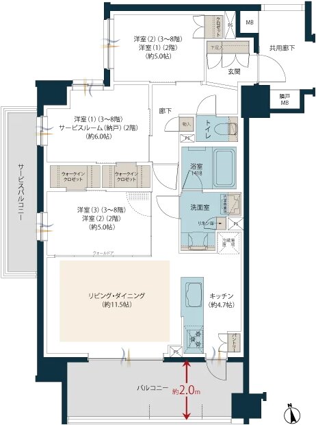 レーベン光が丘 GLOW GARDEN 間取り C type