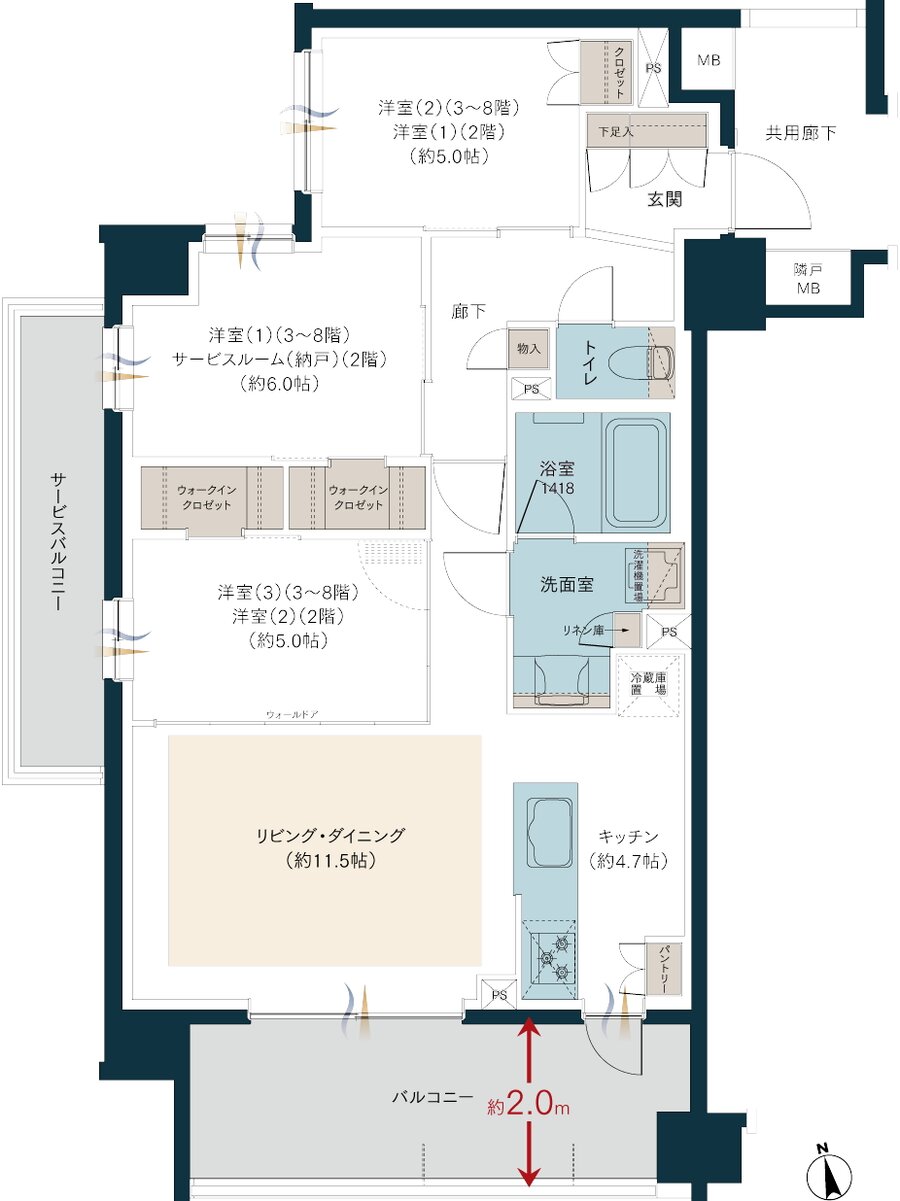 レーベン光が丘 GLOW GARDEN 間取り C type
