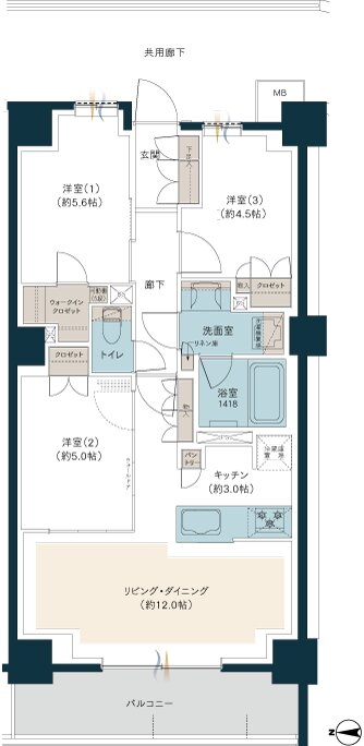 レーベン光が丘 GLOW GARDEN 間取り B type
