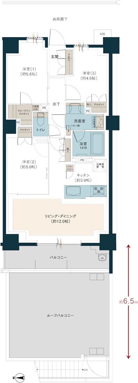 レーベン光が丘 GLOW GARDEN 間取り Br type