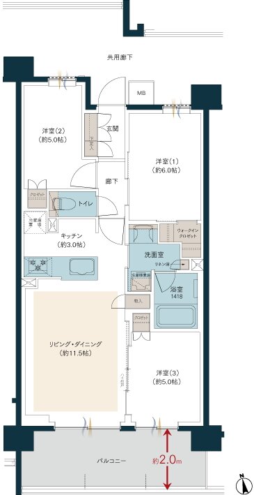 レーベン光が丘 GLOW GARDEN 間取り G type