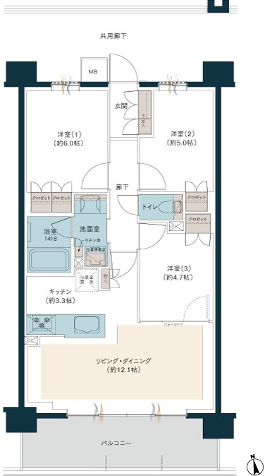 レーベン光が丘 GLOW GARDEN 間取り H type