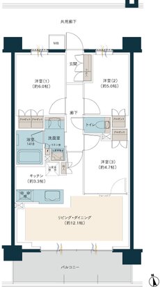 レーベン光が丘 GLOW GARDEN 間取り H type